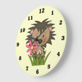 Cartoon Igel KinderwandtUhr Große Wanduhr (Winkel)
