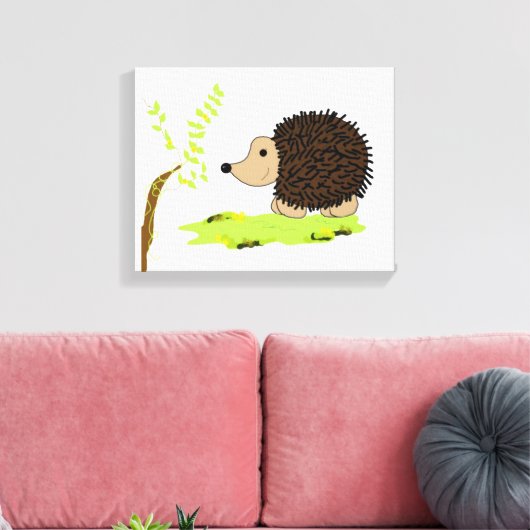 Cartoon Igel Leinwanddruck (Insitu (Wohnzimmer))