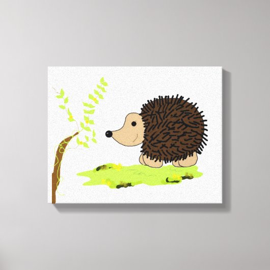Cartoon Igel Leinwanddruck (Vorderseite)