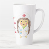 Cartoon Igel Magic Tränke Latte Tasse (Rechts)