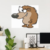 Cartoon Igel Poster (Heimbüro)