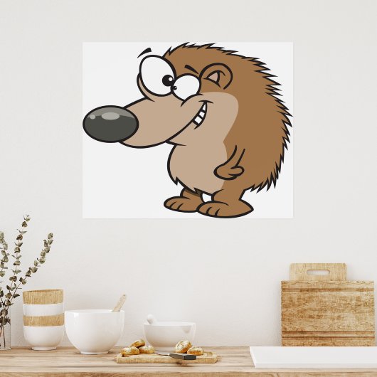 Cartoon Igel Poster (Küche)