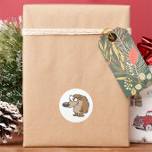 Cartoon Igel Runder Aufkleber