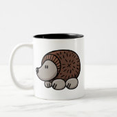 Cartoon-Igel Zweifarbige Tasse (Links)