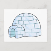 Cartoon Iglu Postkarte (Vorderseite)