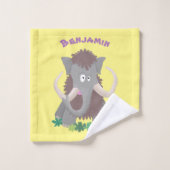 Cartoon-Illustration aus Wolle Badhandtuch Set (Waschlappen)