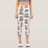 Cartoon-Illustration aus Wolle Capri Leggings (Vorderseite)