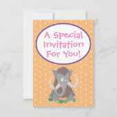 Cartoon-Illustration aus Wolle Einladung (Rückseite)