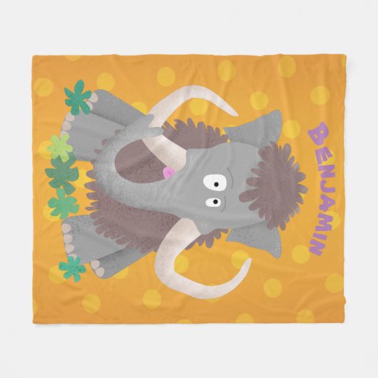 Cartoon-Illustration aus Wolle Fleecedecke (Vorderseite (Horizontal))