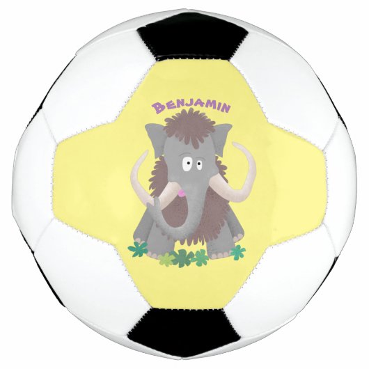Cartoon-Illustration aus Wolle Fußball (Vorderseite)