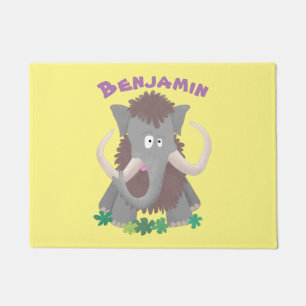 Cartoon-Illustration aus Wolle Fußmatte