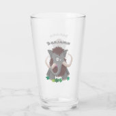 Cartoon-Illustration aus Wolle Glas (Rückseite)