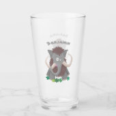 Cartoon-Illustration aus Wolle Glas (Vorderseite)