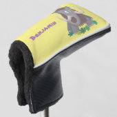 Cartoon-Illustration aus Wolle Golf Headcover (3/4 Vorderseite)