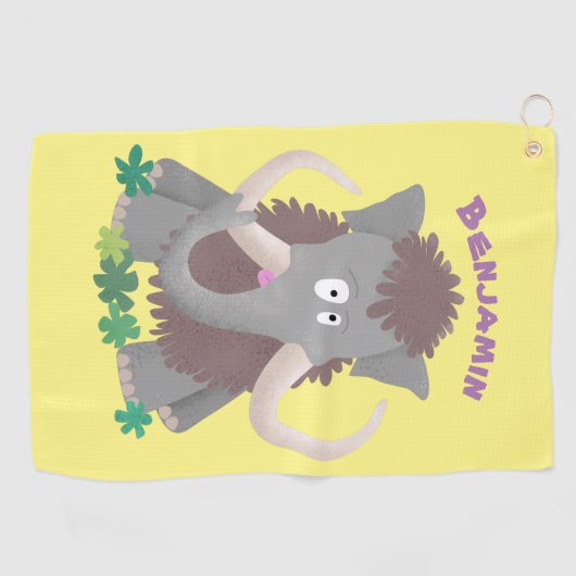 Cartoon-Illustration aus Wolle Golfhandtuch (Horizontal)