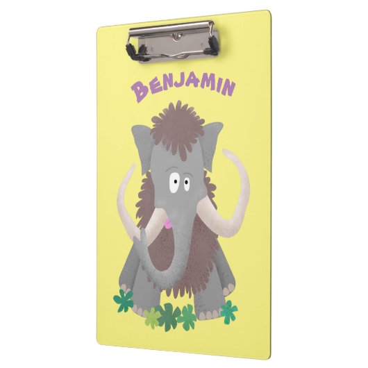 Cartoon-Illustration aus Wolle Klemmbrett (Links)