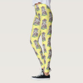 Cartoon-Illustration aus Wolle Leggings (Links)