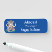 Cartoon-Illustration aus Wolle Namensschild (Beispiel)