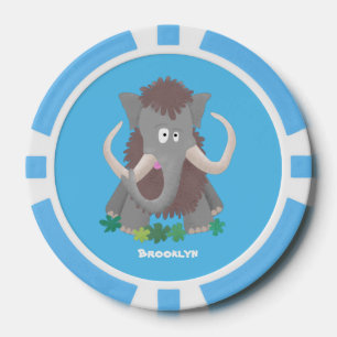 Cartoon-Illustration aus Wolle Pokerchips