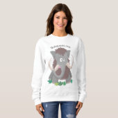 Cartoon-Illustration aus Wolle Sweatshirt (Vorne ganz)