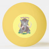 Cartoon-Illustration aus Wolle Tischtennisball (Rückseite)