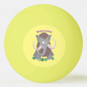 Cartoon-Illustration aus Wolle Tischtennisball