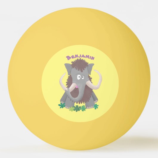Cartoon-Illustration aus Wolle Tischtennisball (Vorderseite)