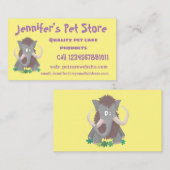 Cartoon-Illustration aus Wolle Visitenkarte (Vorne/Hinten)