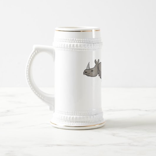 Cartoon-Illustration Bierglas (Links)