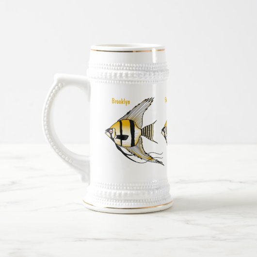 Cartoon-Illustration Bierglas (Links)