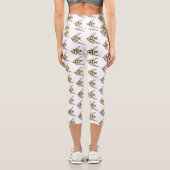 Cartoon-Illustration Capri Leggings (Rückseite)