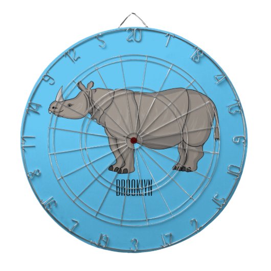 Cartoon-Illustration Dartscheibe (vorne)