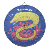 Cartoon-Illustration Dartscheibe (vorne)