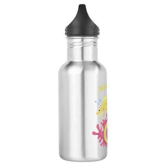 Cartoon-Illustration Edelstahlflasche (Links)