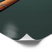 Cartoon-Illustration eines lustigen Affenrauchens Poster (Ecke)