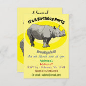 Cartoon-Illustration Einladung (Vorne/Hinten)