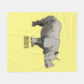 Cartoon-Illustration Fleecedecke (Vorderseite (Horizontal))