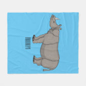 Cartoon-Illustration Fleecedecke (Vorderseite (Horizontal))