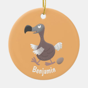 Cartoon-Illustration "Funny dodo bird" Keramik Ornament