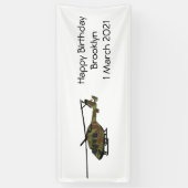 Cartoon-Illustration für Armeehubschrauber Banner (Vertikal)