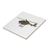 Cartoon-Illustration für Armeehubschrauber Fliese (Seite)