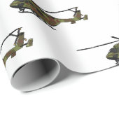 Cartoon-Illustration für Armeehubschrauber Geschenkpapier (Rolleneckpunkt)