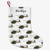 Cartoon-Illustration für Armeehubschrauber Kleiner Weihnachtsstrumpf (Vorderseite)