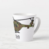Cartoon-Illustration für Armeehubschrauber Milchtasse (Rechte Ecke)