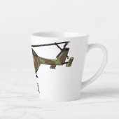 Cartoon-Illustration für Armeehubschrauber Milchtasse (Rechts)
