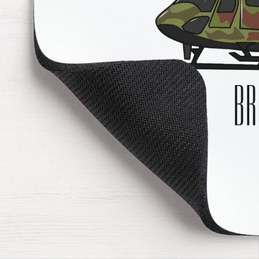 Cartoon-Illustration für Armeehubschrauber Mousepad (Ecke)