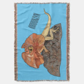 Cartoon-Illustration für den Frillenhalseidechsen Decke (Vorderseite Vertikal)