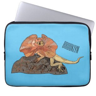 Cartoon-Illustration für den Frillenhalseidechsen Laptopschutzhülle