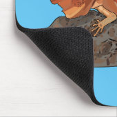 Cartoon-Illustration für den Frillenhalseidechsen Mousepad (Ecke)