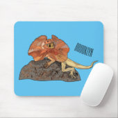 Cartoon-Illustration für den Frillenhalseidechsen Mousepad (Mit Mouse)